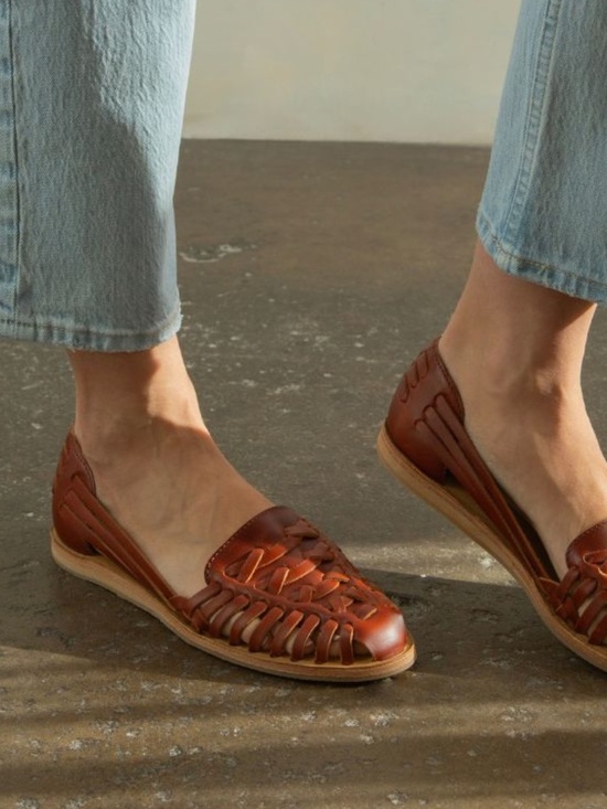 Nisolo Shoes - Nisolo Huarache Sandal in Brandy